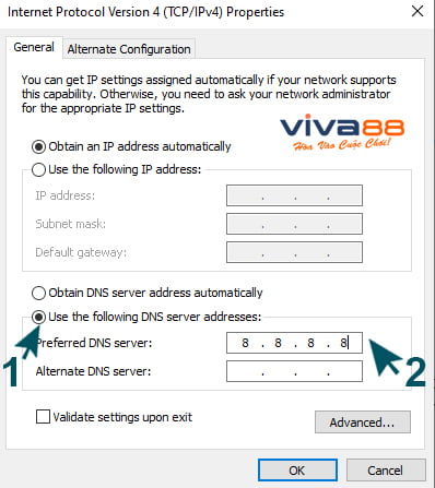 Cách đổi DNS trên Window bước 5