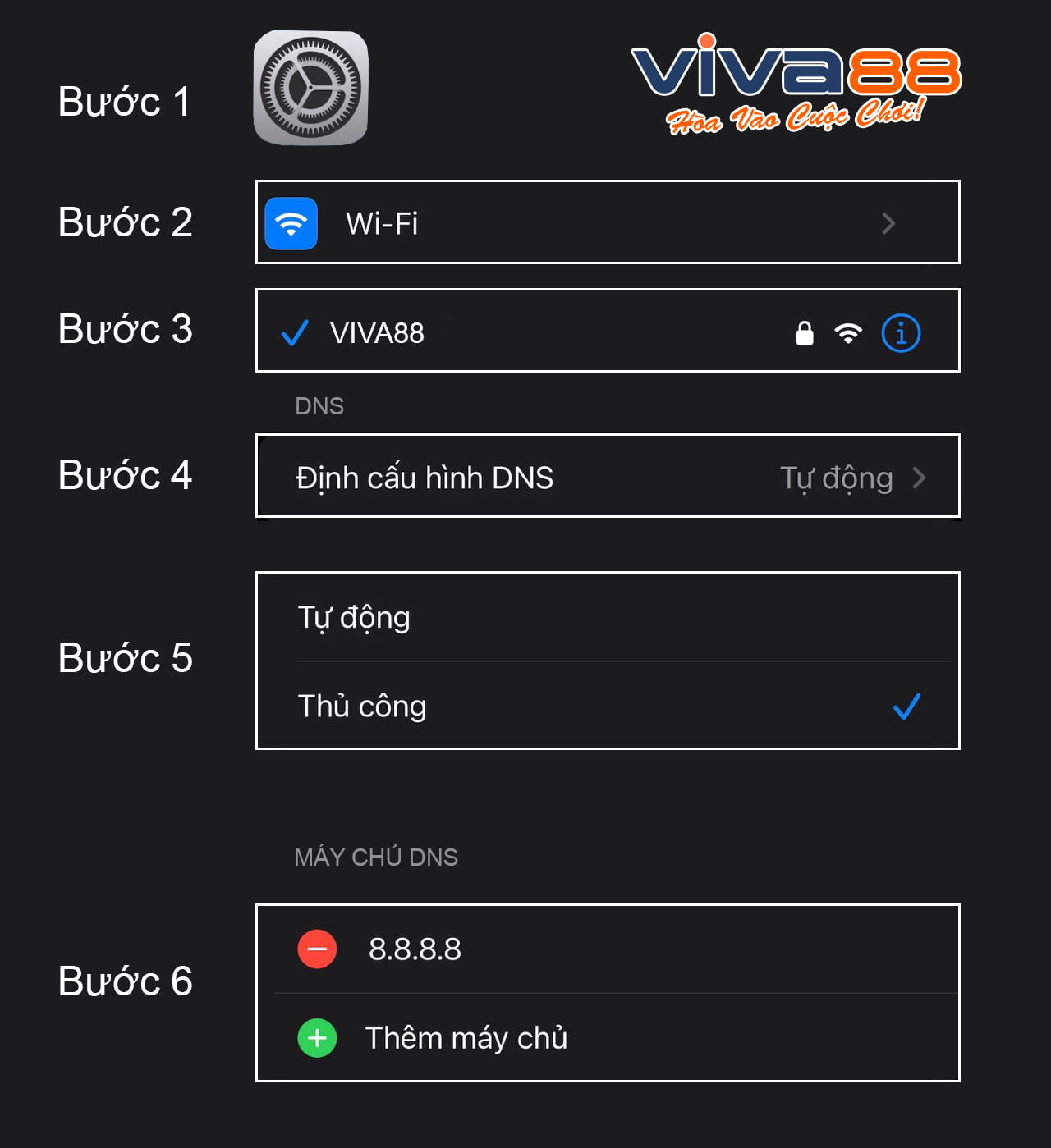 Cách đổi DNS trên IOS