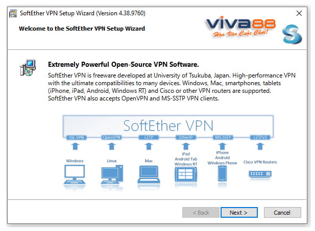 cài đặt SoftEther VPN